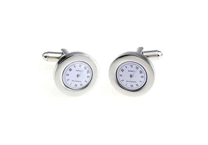 TATEOSTIAN LONDON Clock Cufflinks  Black White Cufflinks Printed Cufflinks Tools Wholesale & Customized  CL670895