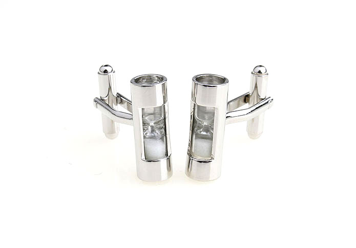 Time Hourglass Cufflinks  White Purity Cufflinks Printed Cufflinks Functional Wholesale & Customized  CL670899