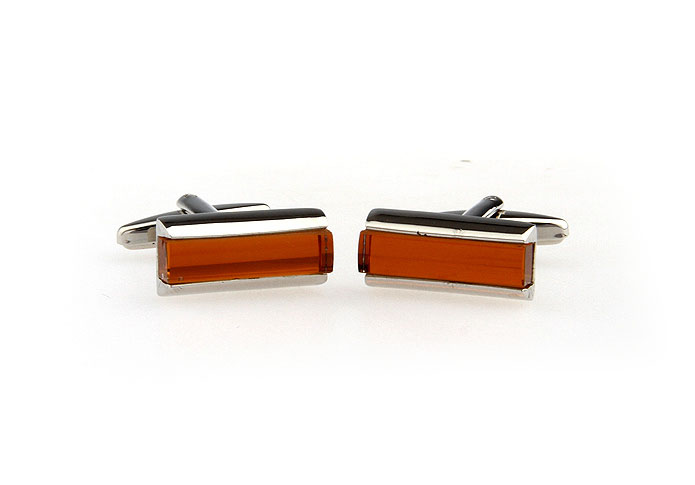  Orange Cheerful Cufflinks Gem Cufflinks Wholesale & Customized  CL650866
