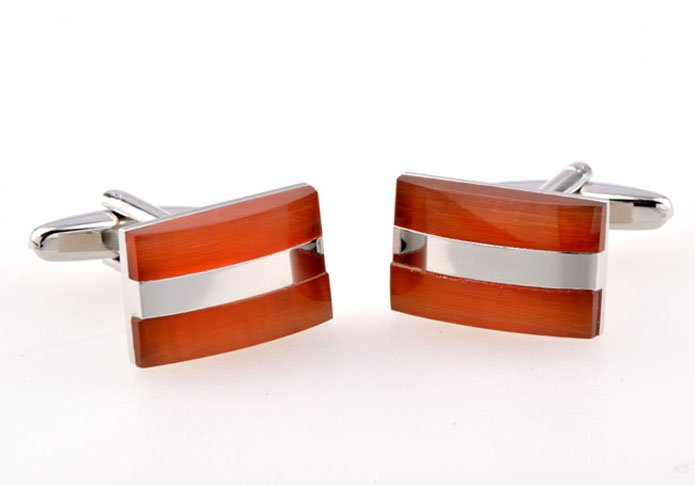  Orange Cheerful Cufflinks Gem Cufflinks Wholesale & Customized  CL654593