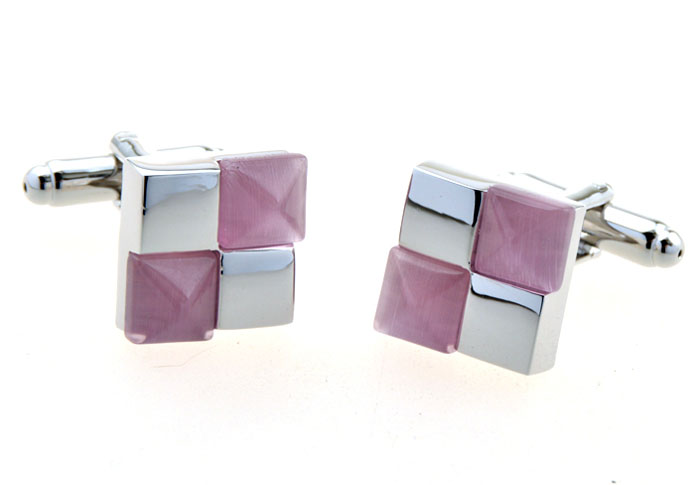 Pink Charm Cufflinks Gem Cufflinks Wholesale & Customized CL654849