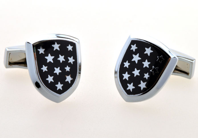 Star Shield Cufflinks Black Classic Cufflinks Gem Cufflinks Flags Wholesale & Customized CL654872