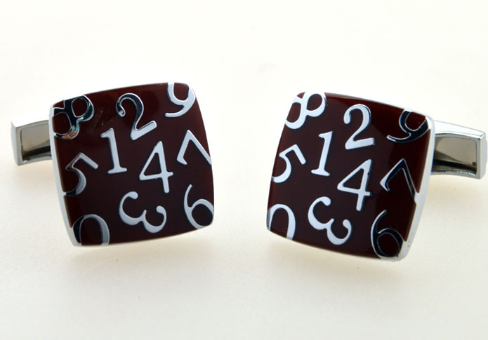 Arabic numerals Cufflinks Khaki Dressed Cufflinks Gem Cufflinks Symbol Wholesale & Customized CL654873