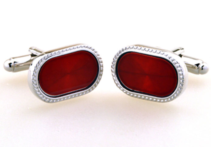 Red Festive Cufflinks Gem Cufflinks Wholesale & Customized CL655205