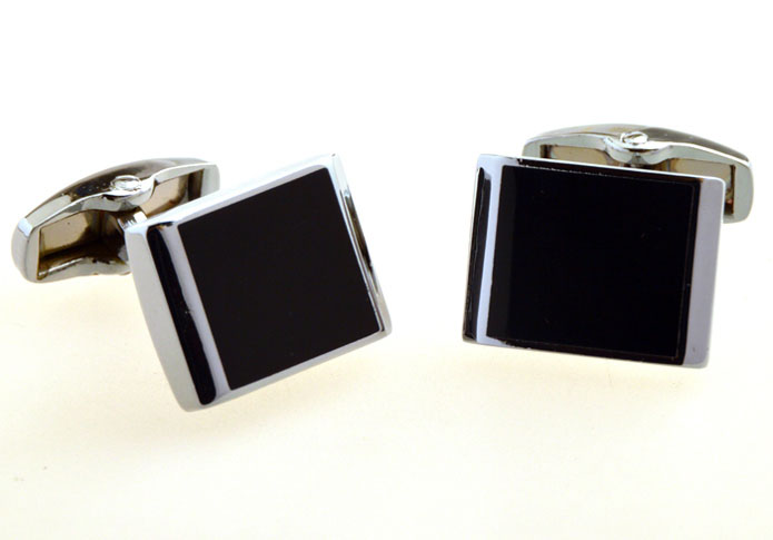 Black Classic Cufflinks Gem Cufflinks Wholesale & Customized CL655329