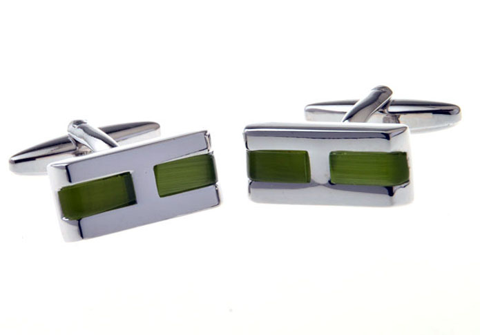  Green Intimate Cufflinks Gem Cufflinks Wholesale & Customized  CL655654