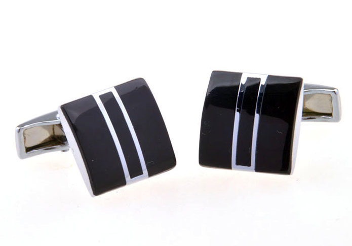  Black Classic Cufflinks Gem Cufflinks Wholesale & Customized  CL655975