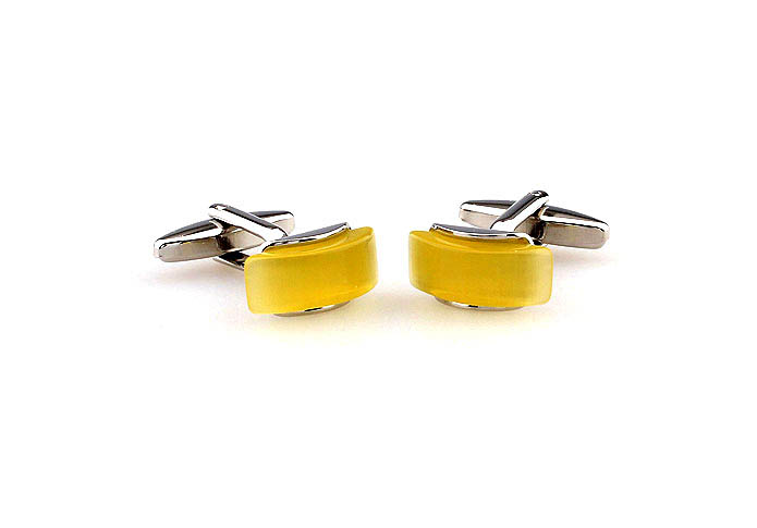  Yellow Lively Cufflinks Gem Cufflinks Wholesale & Customized  CL660032