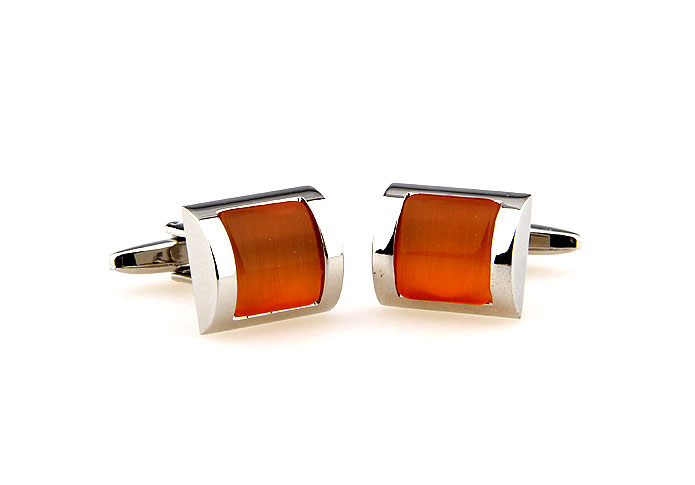  Orange Cheerful Cufflinks Gem Cufflinks Wholesale & Customized  CL660360