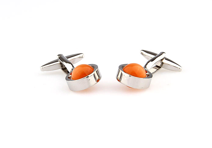  Orange Cheerful Cufflinks Gem Cufflinks Funny Wholesale & Customized  CL660825