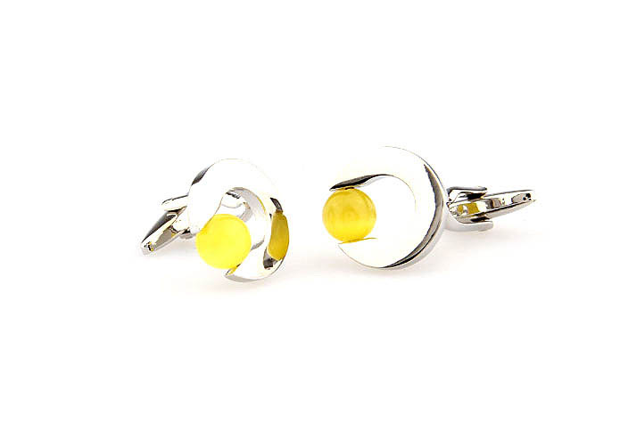  Yellow Lively Cufflinks Gem Cufflinks Wholesale & Customized  CL660892