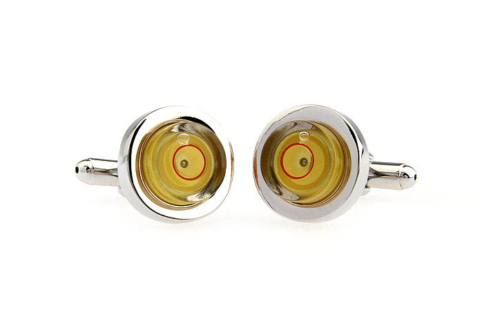 Level meter Cufflinks  Yellow Lively Cufflinks Printed Cufflinks Functional Wholesale & Customized  CL651165