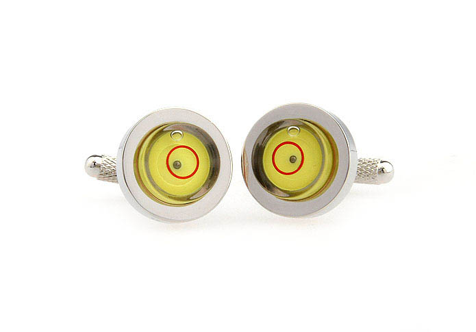 Level meter Cufflinks  Yellow Lively Cufflinks Printed Cufflinks Functional Wholesale & Customized  CL651167