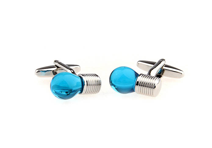 Blue Crystal Lamp Cufflinks  Blue Elegant Cufflinks Glass Cufflinks Tools Wholesale & Customized  CL651184