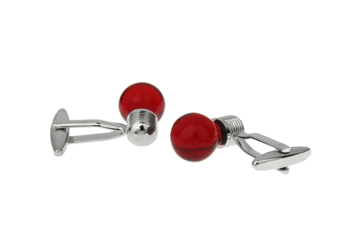 Light Bulb Cufflinks  Red Festive Cufflinks Glass Cufflinks Tools Wholesale & Customized  CL655672
