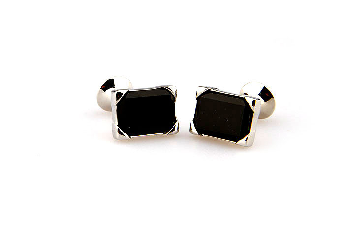  Black Classic Cufflinks Glass Cufflinks Wholesale & Customized  CL661899