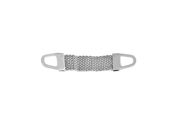 Cufflinks with chain Cufflinks Chain  Silver Texture Cufflinks Chain Cufflinks Chain Funny Wholesale & Customized  CL610845