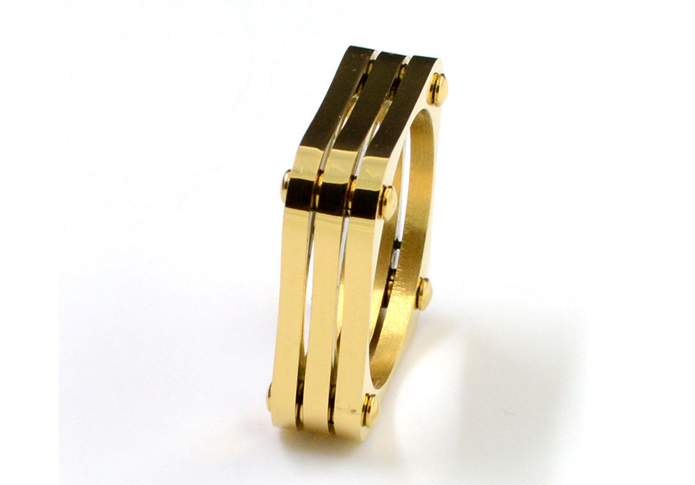  Gold Luxury Ring Ring Military Wholesale & Customized  CL851174