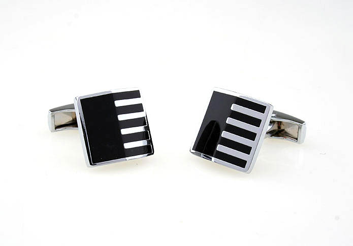 Piano keys Cufflinks  Black Classic Cufflinks Onyx Cufflinks Music Wholesale & Customized  CL640976
