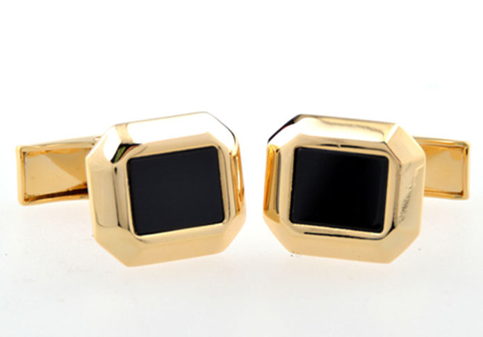  Gold Luxury Cufflinks Onyx Cufflinks Wholesale & Customized  CL654296
