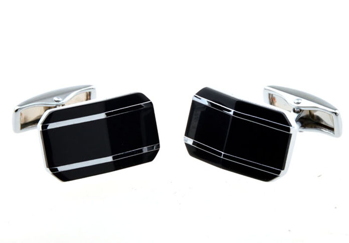  Black Classic Cufflinks Onyx Cufflinks Wholesale & Customized  CL654306