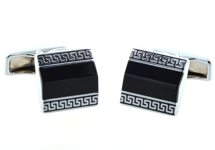  Black Classic Cufflinks Onyx Cufflinks Wholesale & Customized  CL654324