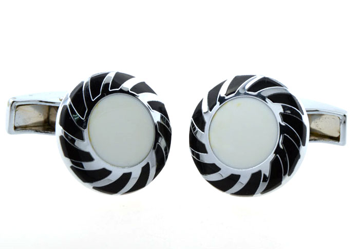  Black White Cufflinks Onyx Cufflinks Wholesale & Customized  CL654328