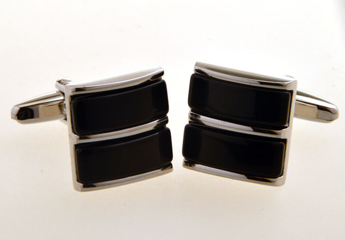 Black Classic Cufflinks Onyx Cufflinks Wholesale & Customized CL655085