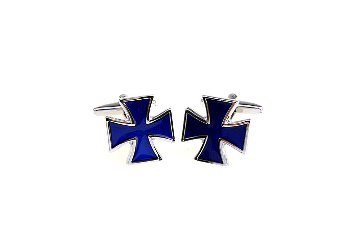 Cross Cufflinks  Blue Elegant Cufflinks Paint Cufflinks Religious and Zen Wholesale & Customized  CL610722