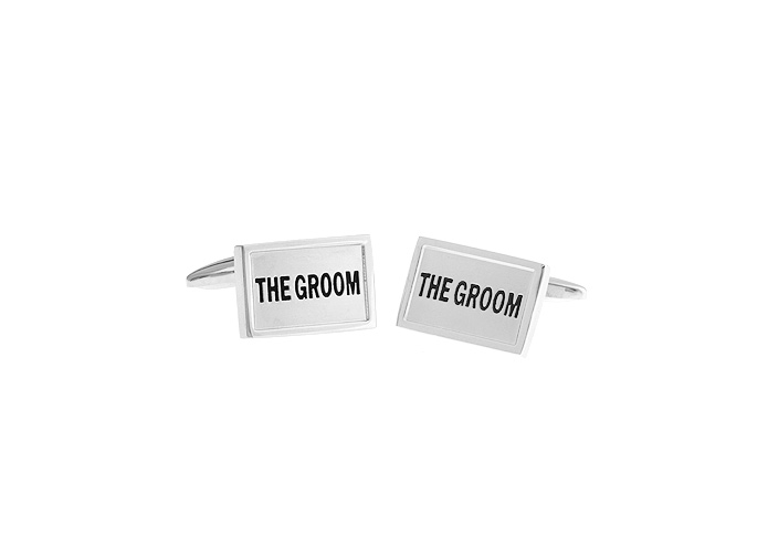 THE GROOM Cufflinks  Black Classic Cufflinks Paint Cufflinks Wedding Wholesale & Customized  CL610800