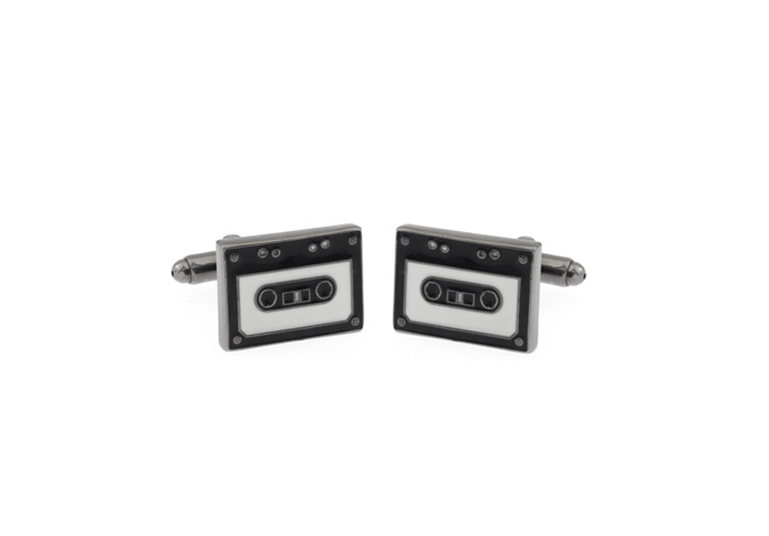 Magnetic tape Cufflinks  Black White Cufflinks Paint Cufflinks Music Wholesale & Customized  CL610820