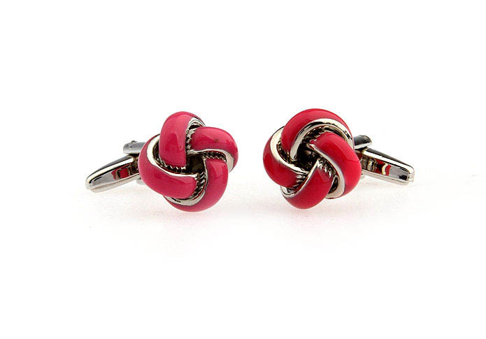 Red Festive Cufflinks Paint Cufflinks Knot Wholesale & Customized  CL651351