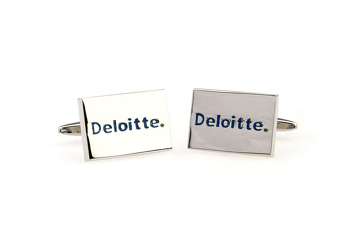 DELOITTE Cufflinks  Blue Elegant Cufflinks Paint Cufflinks Symbol Wholesale & Customized  CL651415