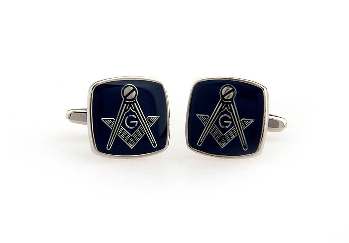 Masonic symbol Cufflinks  Blue Elegant Cufflinks Paint Cufflinks Wholesale & Customized  CL651498