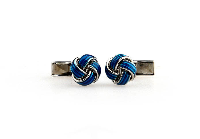  Blue Elegant Cufflinks Paint Cufflinks Knot Wholesale & Customized  CL651580