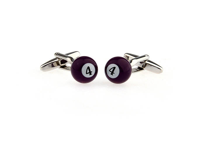 Billiards purple 4 Cufflinks  Multi Color Fashion Cufflinks Paint Cufflinks Sports Wholesale & Customized  CL651590