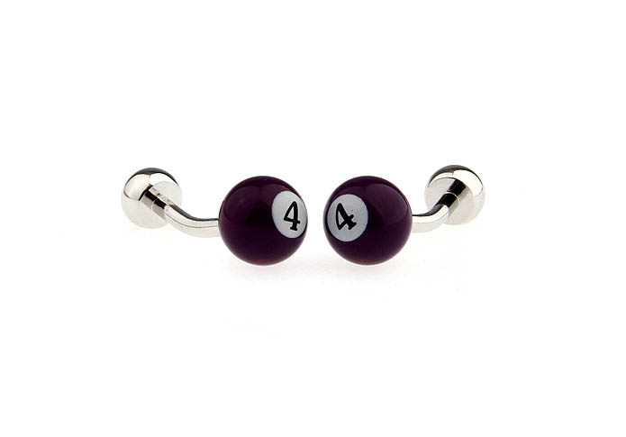 Billiards purple 4 Cufflinks  Multi Color Fashion Cufflinks Paint Cufflinks Sports Wholesale & Customized  CL651591