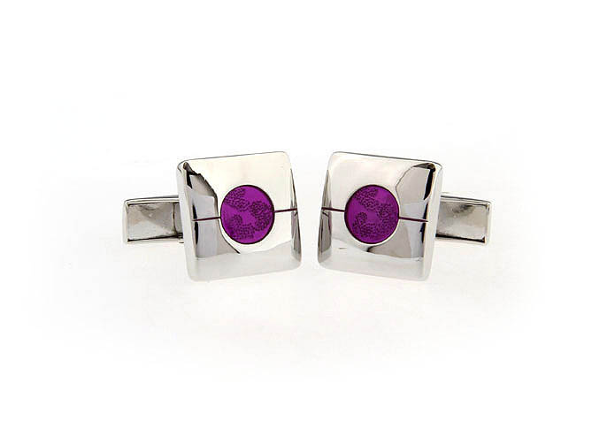  Purple Romantic Cufflinks Paint Cufflinks Wholesale & Customized  CL651654