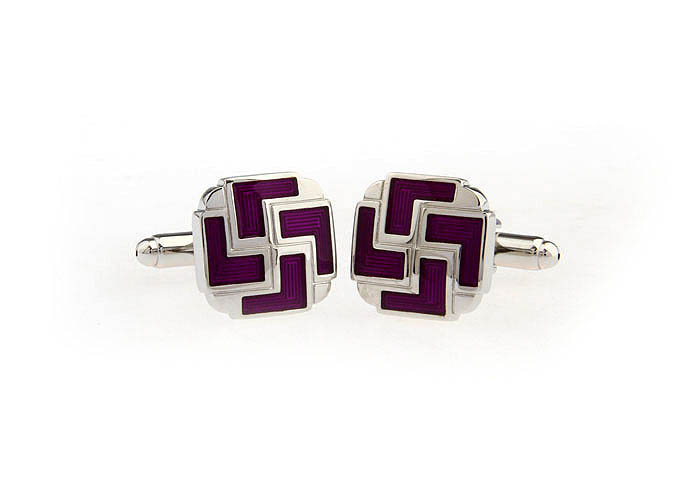 Nazi symbols Cufflinks  Purple Romantic Cufflinks Paint Cufflinks Religious and Zen Wholesale & Customized  CL651665