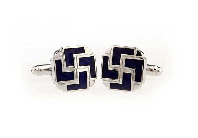 Nazi symbols Cufflinks  Blue Elegant Cufflinks Paint Cufflinks Religious and Zen Wholesale & Customized  CL651666