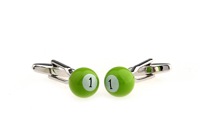 Billiards Green 1 Cufflinks  Multi Color Fashion Cufflinks Paint Cufflinks Sports Wholesale & Customized  CL651730