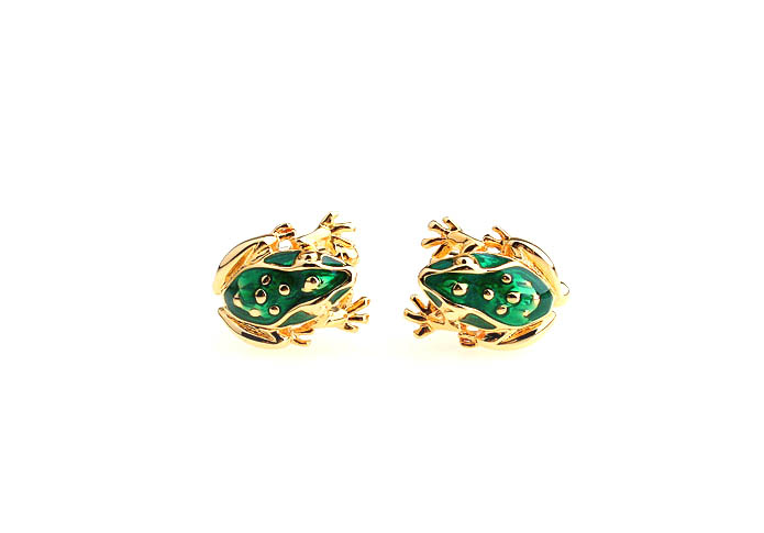 The Frog Prince Cufflinks  Gold Luxury Cufflinks Paint Cufflinks Animal Wholesale & Customized  CL651762