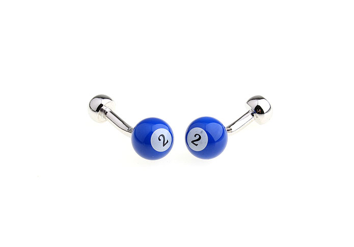 Billiards Blue 2 Cufflinks  Multi Color Fashion Cufflinks Paint Cufflinks Sports Wholesale & Customized  CL651789