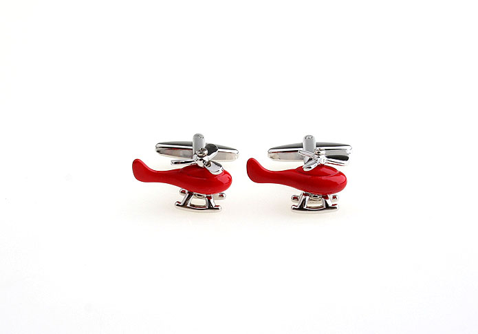 Red Helicopter Cufflinks  Red Festive Cufflinks Paint Cufflinks Military Wholesale & Customized  CL651808