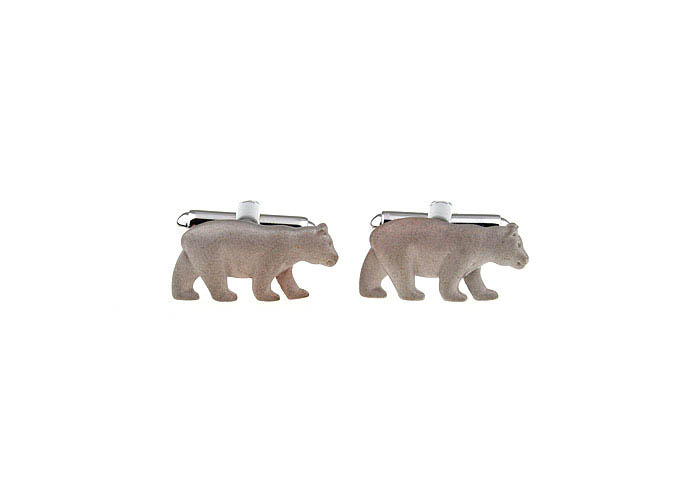 Polar Bear Cufflinks  Gray Steady Cufflinks Paint Cufflinks Animal Wholesale & Customized  CL651838