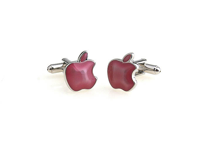 Pink Apple APPLE Cufflinks  Pink Charm Cufflinks Paint Cufflinks Food and Drink Wholesale & Customized  CL651843