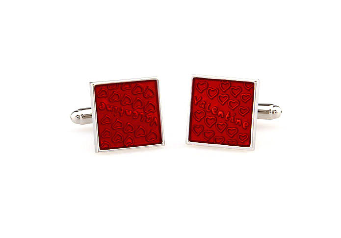 Valentine Cufflinks  Red Festive Cufflinks Paint Cufflinks Wholesale & Customized  CL651872