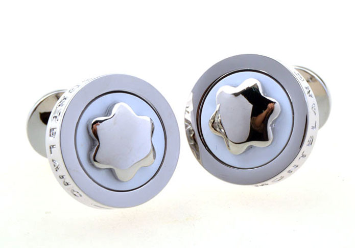 Five-pointed star Cufflinks  White Purity Cufflinks Paint Cufflinks Flags Wholesale & Customized  CL653313