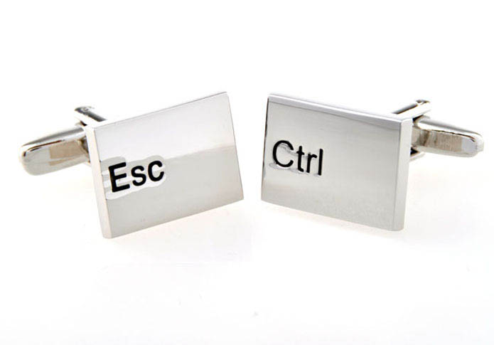 ESC & CTRL keys on the keyboard Cufflinks  Black Classic Cufflinks Paint Cufflinks Tools Wholesale & Customized  CL653959