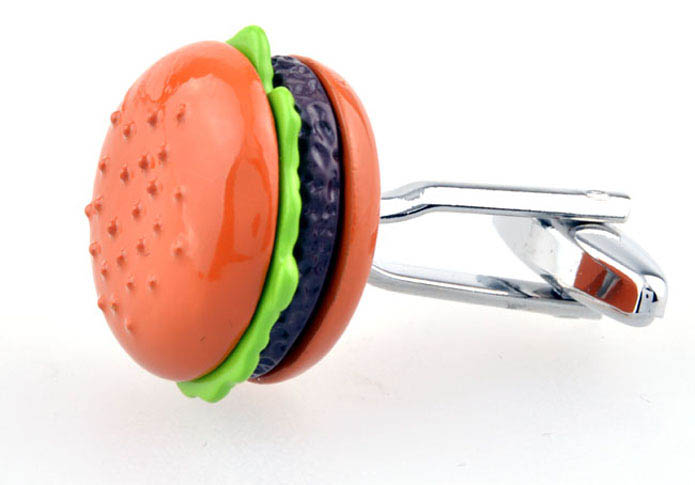 Hamburger Cufflinks  Multi Color Fashion Cufflinks Paint Cufflinks Food and Drink Wholesale & Customized  CL654057